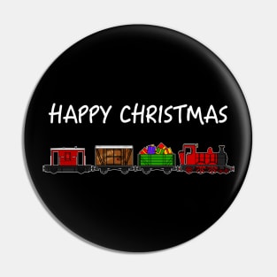 Christmas 2020 Steam Train Locomotive and Festive Wagons Pin