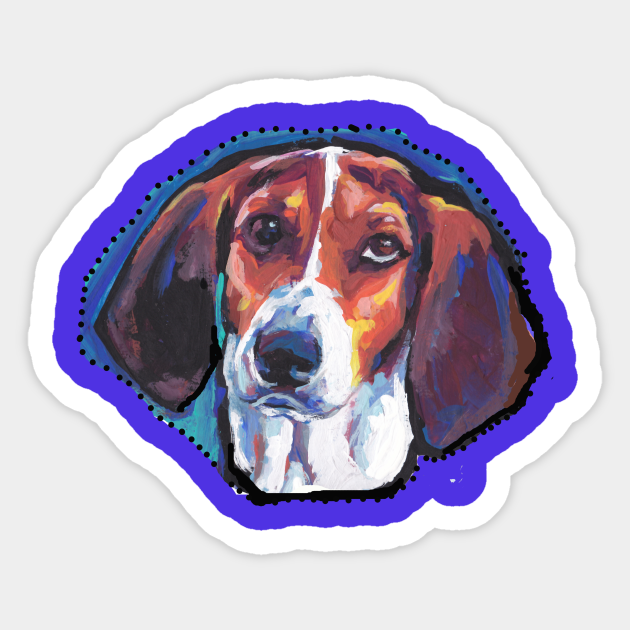 Treeing Walker Coonhound Dog Bright Colorful Pop Dog Art Treeing Walker Coonhound Sticker Teepublic