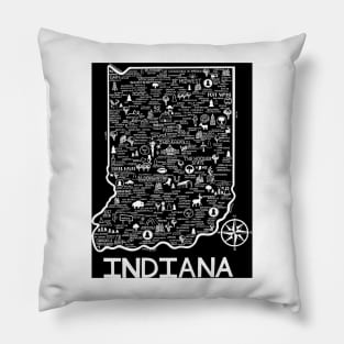 Indiana Map Pillow