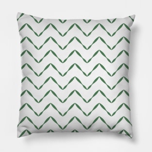 ZigZag From Green and Dusty Blue Abstract Collection Pillow