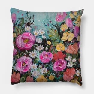 Dancing Flowers Pillow