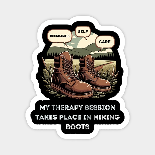 Trail Talk My Therapy Boots Magnet by Teeport