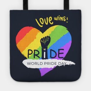 Love Wins World Pride day Tote