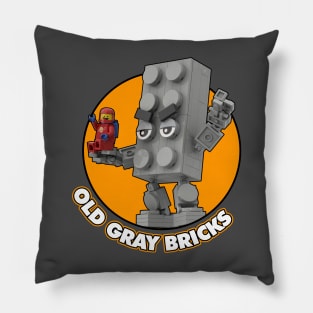 Old Gray Bricks Pillow