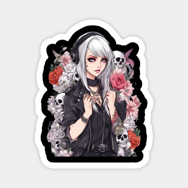 Introvert Loner Girl Magnet by animegirlnft