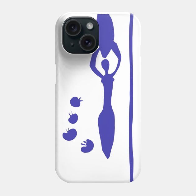 Matisse Cut Out Blue Woman Phone Case by shamila