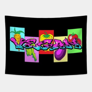 Vegan Graffiti 2 by LowEndGraphics Tapestry