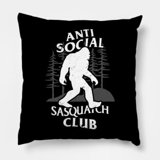 Funny Retro Vintage Alien Bigfoot Sasquatch Antisocial Club Outdoor Meme Pillow