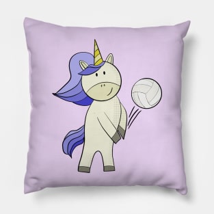 Unicorn playing volleyball Pillow