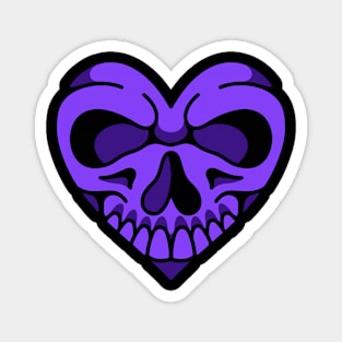 Skull heart purple Magnet