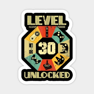 Level 30 Video 30th Birthday Magnet
