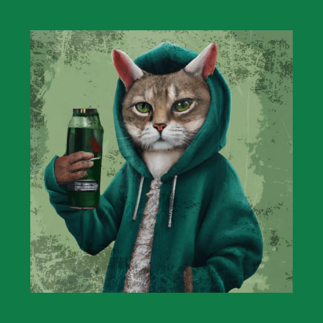 Cat celebrate the St Patrick Day by HarlinDesign