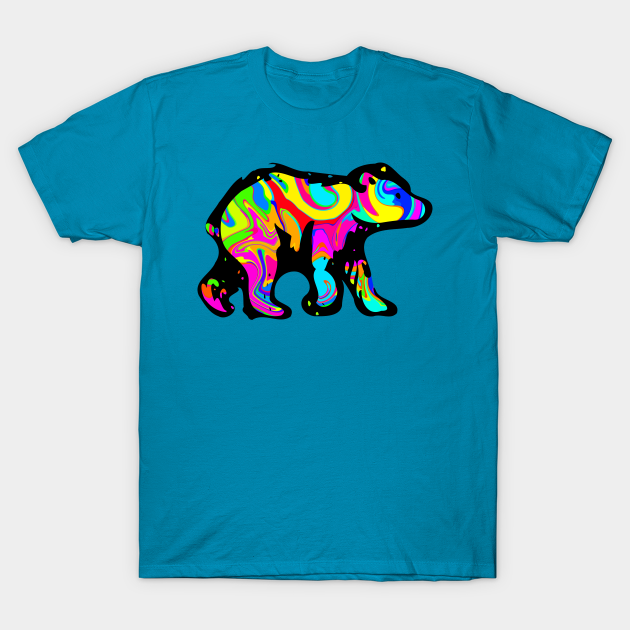 Colorful Bear Cub - Colours - T-Shirt | TeePublic