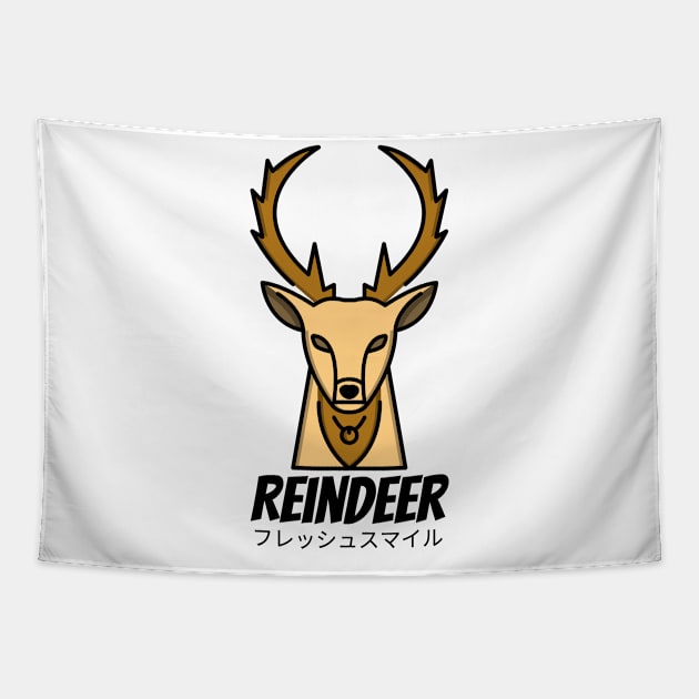 Reindeer Cartoon Animal Meme Tapestry by BradleyHeal