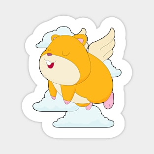 Hamster Angel wings Clouds Magnet