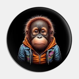 sad orangutan Pin