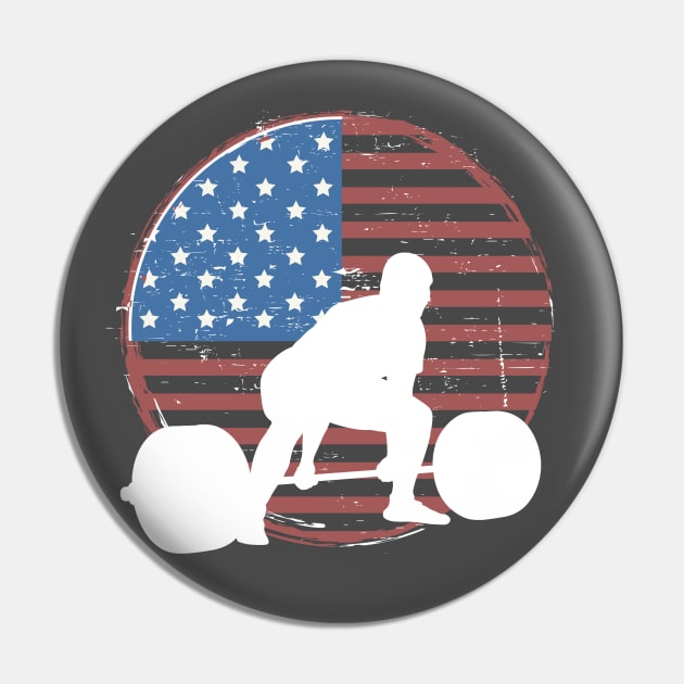 American Deadlifts - Powerlifting Pin by High Altitude