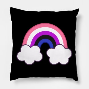 Genderfluid rainbow Pillow