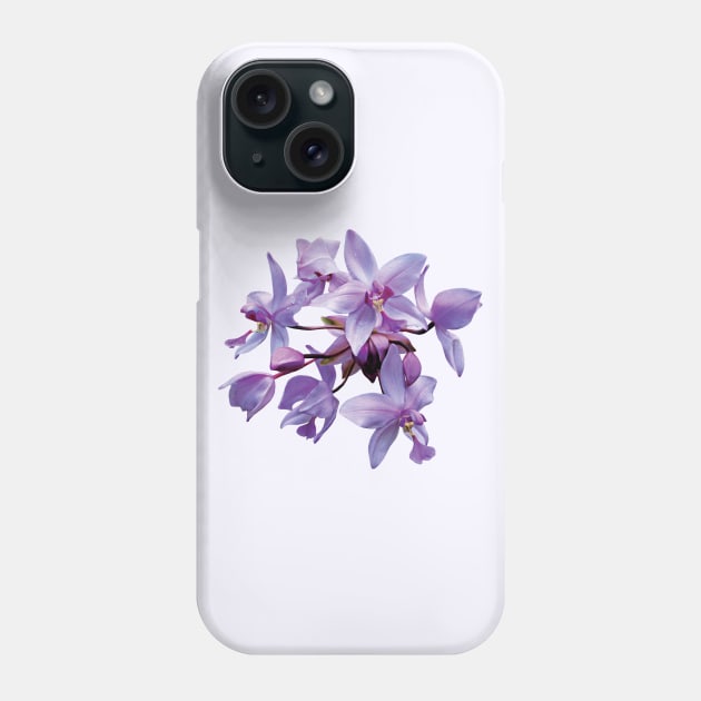 Purple Orchids with Dew Phone Case by SusanSavad
