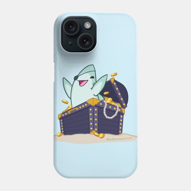 Pirate Shark Treasure Chest Phone Case by bytesizetreasure