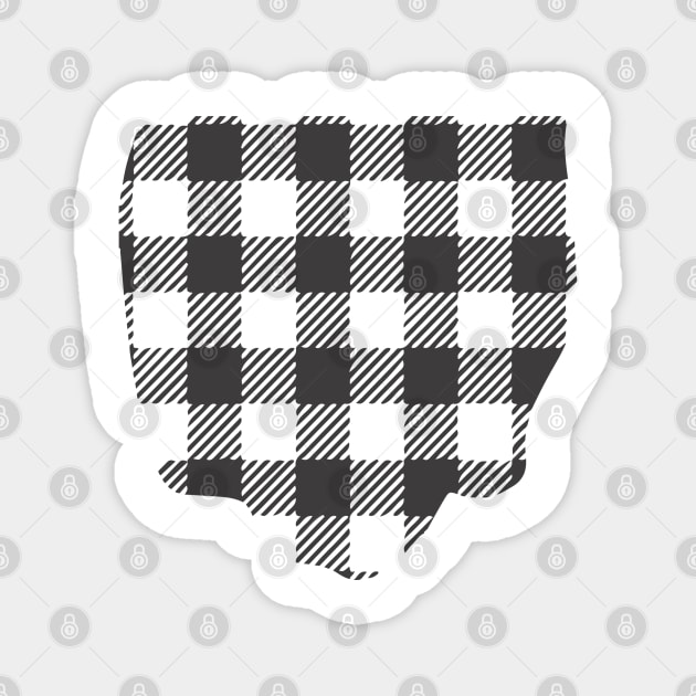 Buffalo Plaid Christmas Magnet by Rise And Design