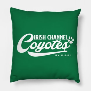 Irish Channel Coyote in White Pillow