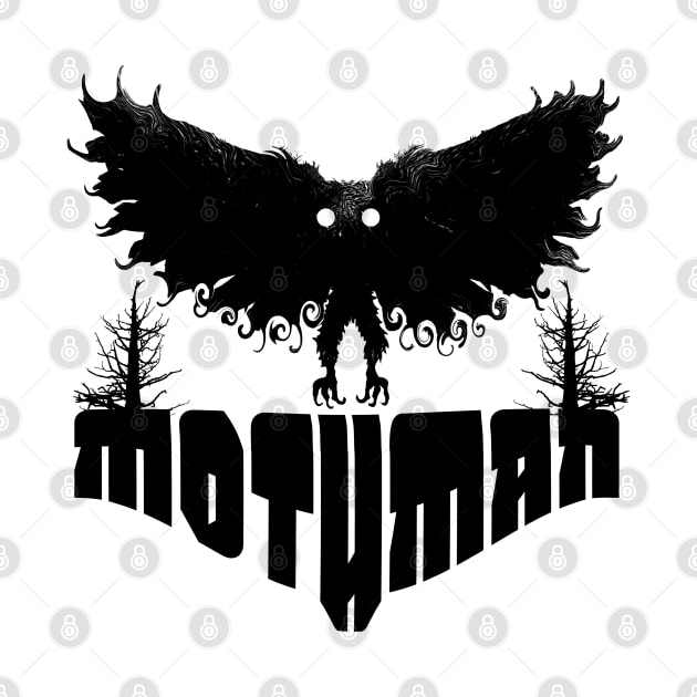 Mothman West Virginia Wing Humanoid Moth Retro Vintage by National Cryptid Society