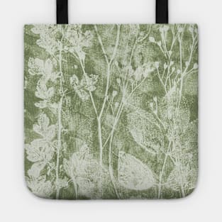Wild Flowers Earthy Soft Green Tote
