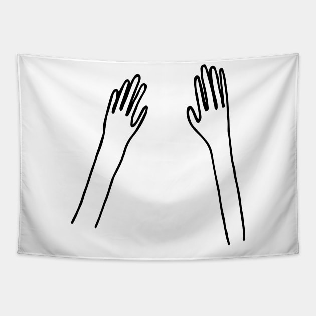 hands up Tapestry by nfrenette