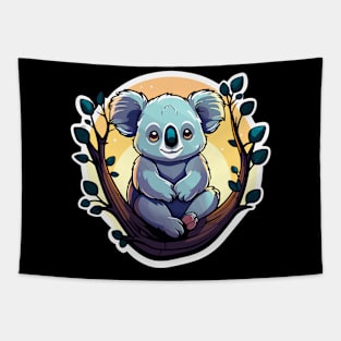 Koala Bear Illustration Tapestry