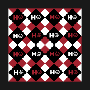 HO HO HO text with plaid pattern T-Shirt