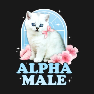 Alpha Male Funny Cat Kitten y2k 2000s Aesthetic Harajuku T-Shirt