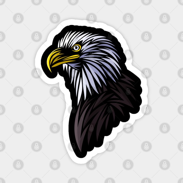 Tribal eagle Magnet by albertocubatas