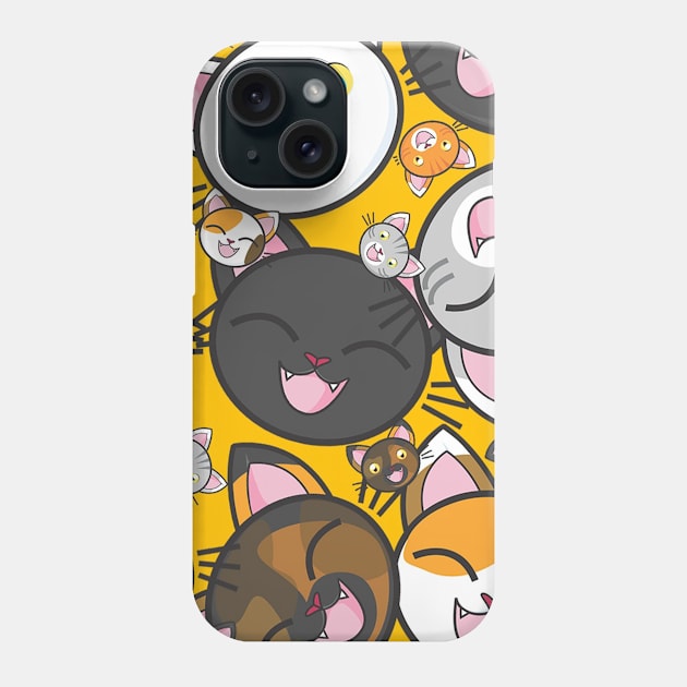 Cute Cat Pattern Design Phone Case by MinimalSpace