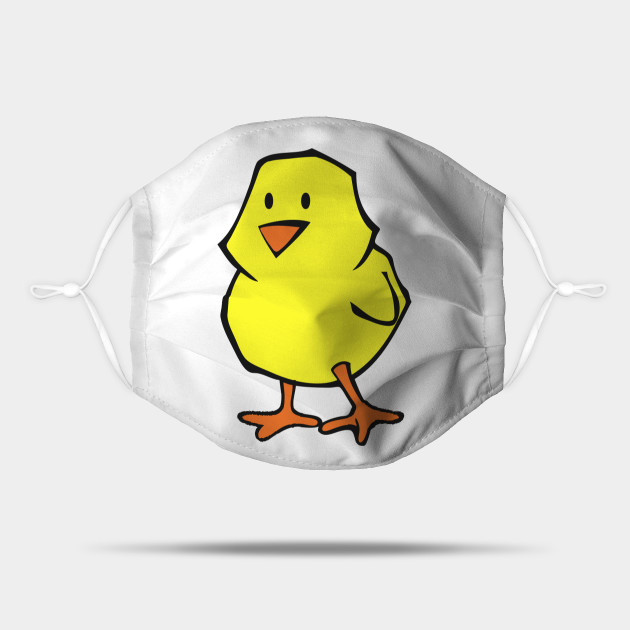 Baby Chicken Yellow Chick Drawing Clipart Chicken Mask Teepublic Today i'll show you how to draw cute cartoon / kawaii animals from thumbprints, fingerprints, or ovals for easter time. baby chicken yellow chick drawing clipart