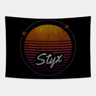 styx retro dark moon Tapestry