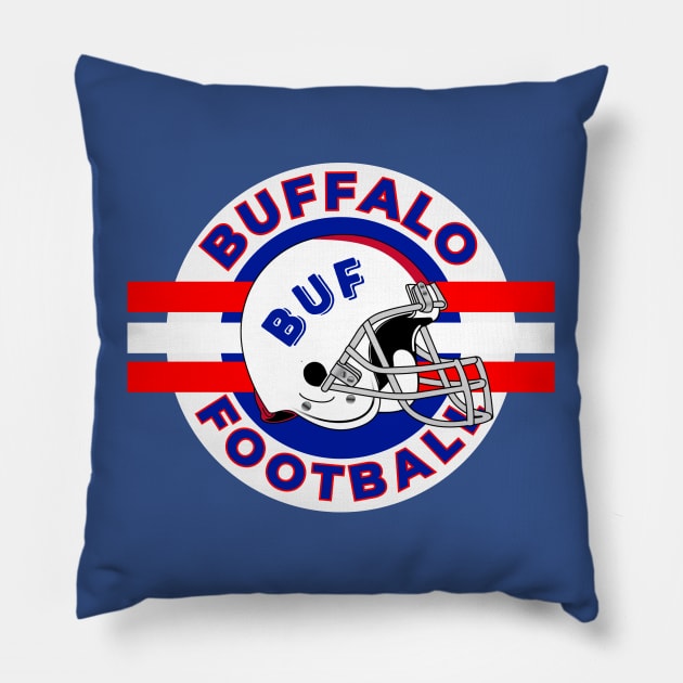 Buffalo Football Vintage Style Pillow by Borcelle Vintage Apparel 