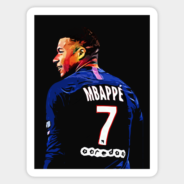 kylian mbappe psg pop art kylian mbappe sticker teepublic kylian mbappe psg pop art