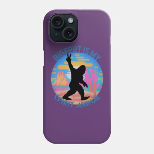 Bigfoot is My Spirit Animal (peace sign, yeti sasquatch) Phone Case