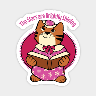 Stars are Brightly Shining Holiday Cat Magnet