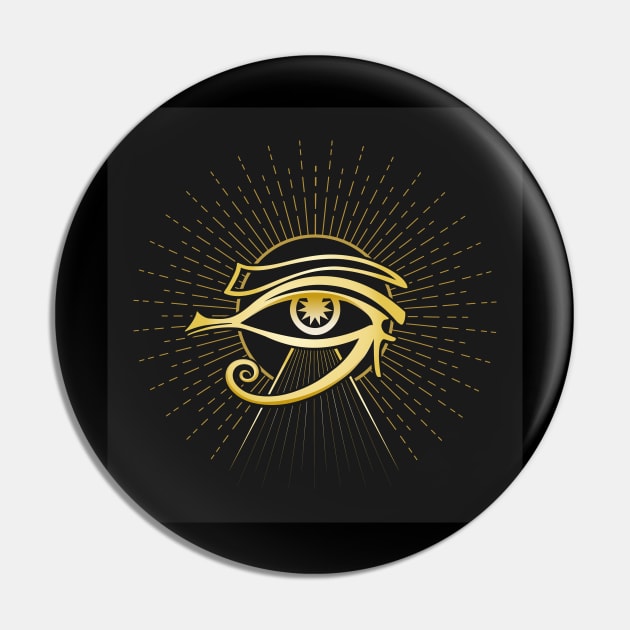 Eye of Horus Ancient Egyptian Symbol Pin by devaleta