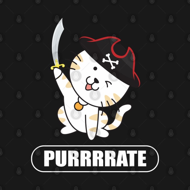 Purrrate Pirate Cat Jolly Roger by FamiLane