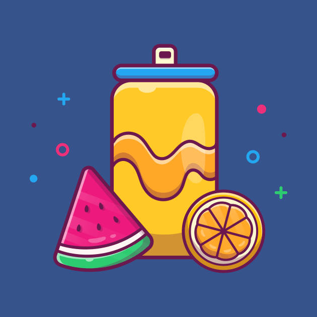 Orange Soda With Watermelon Cartoon by Catalyst Labs