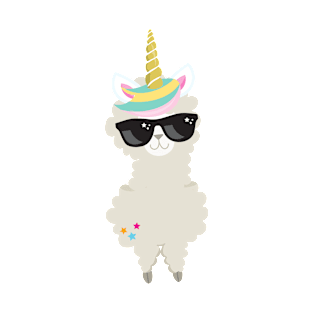 Unicorn Llama, Brown Llama, Llama With Sunglasses T-Shirt