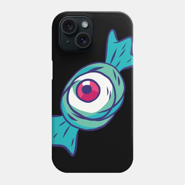 Zombie eye disguises itself as candy Phone Case by rueckemashirt