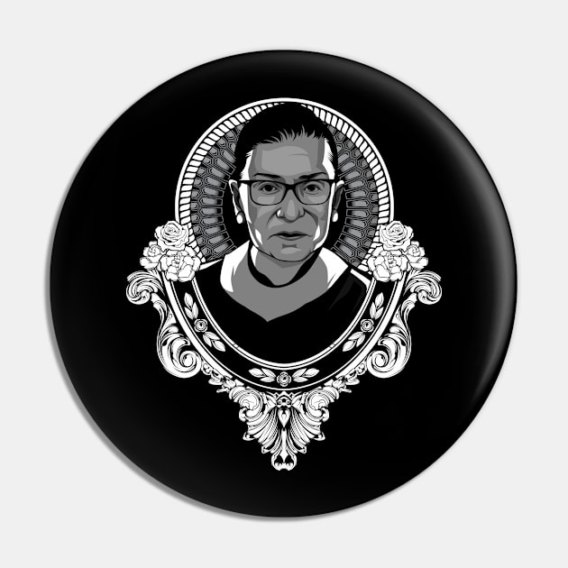 RBG The Strong Woman Pin by VektorVexel Artwork