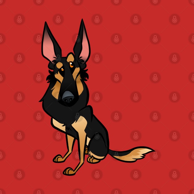 Black and Tan German Shepherd by binarygod