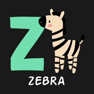 Zebra Alphabet Z funny T-Shirt