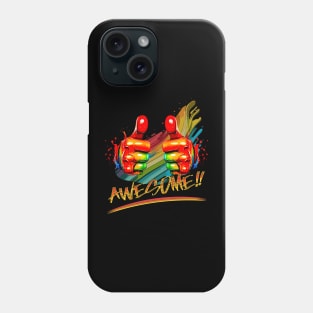 Awesome!! Thumbs up! colorful inspiring Phone Case