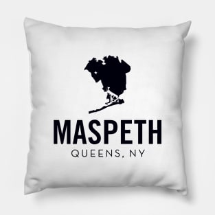 Maspeth, Queens - New York (black) Pillow